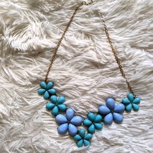 Blue flower necklace